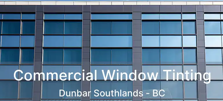  Commercial Window Tinting Dunbar Southlands - BC