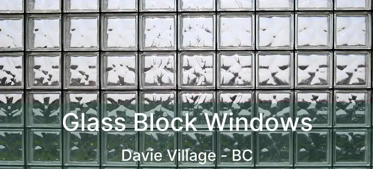  Glass Block Windows Davie Village - BC