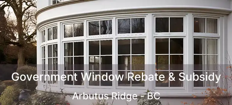  Government Window Rebate & Subsidy Arbutus Ridge - BC