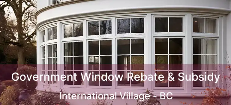  Government Window Rebate & Subsidy International Village - BC