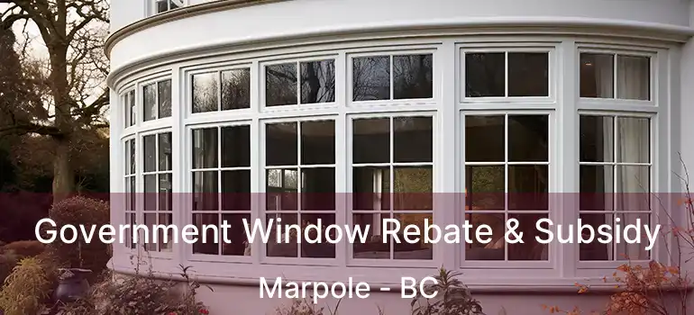  Government Window Rebate & Subsidy Marpole - BC