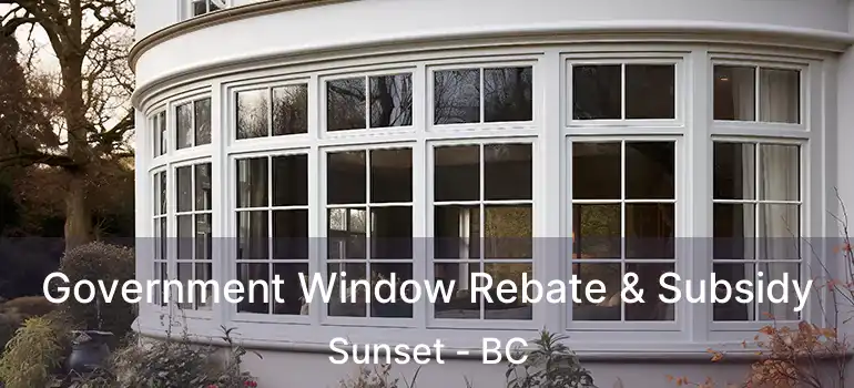  Government Window Rebate & Subsidy Sunset - BC