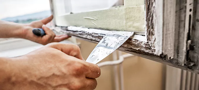 Exterior Window Frame Repair in West End, BC