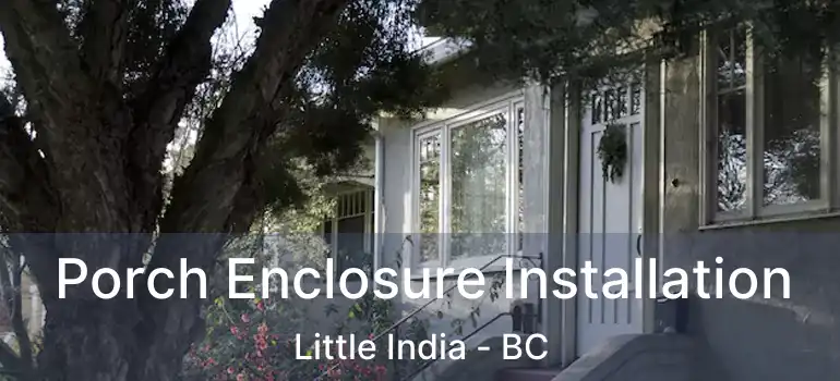  Porch Enclosure Installation Little India - BC