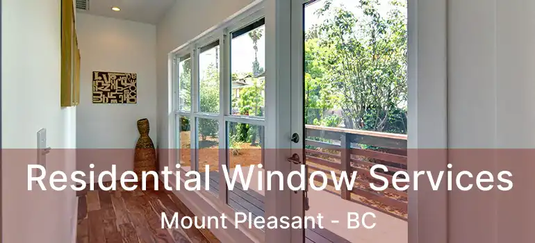  Residential Window Services Mount Pleasant - BC