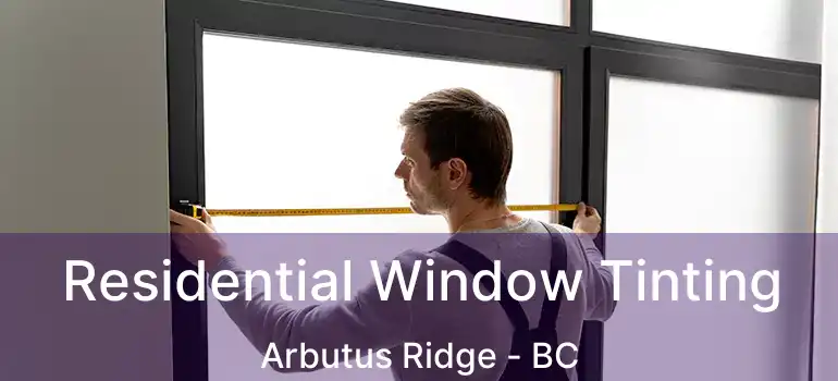  Residential Window Tinting Arbutus Ridge - BC