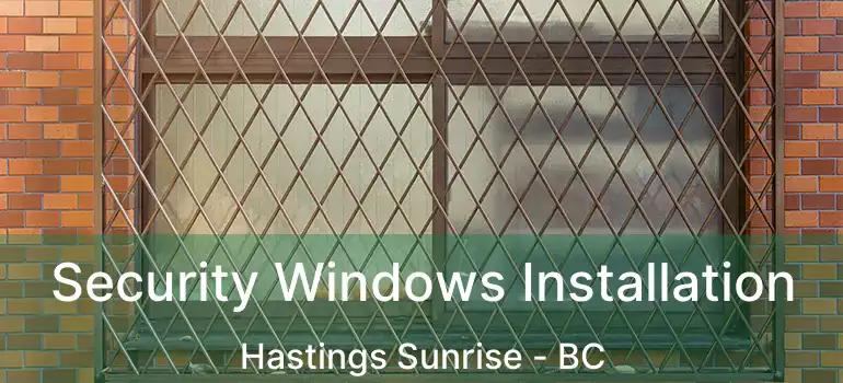  Security Windows Installation Hastings Sunrise - BC