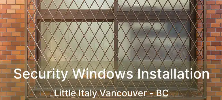  Security Windows Installation Little Italy Vancouver - BC