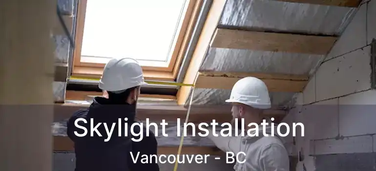  Skylight Installation Vancouver - BC