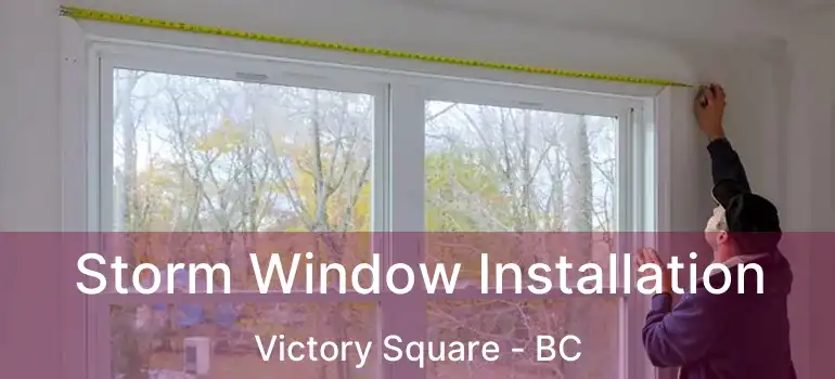  Storm Window Installation Victory Square - BC