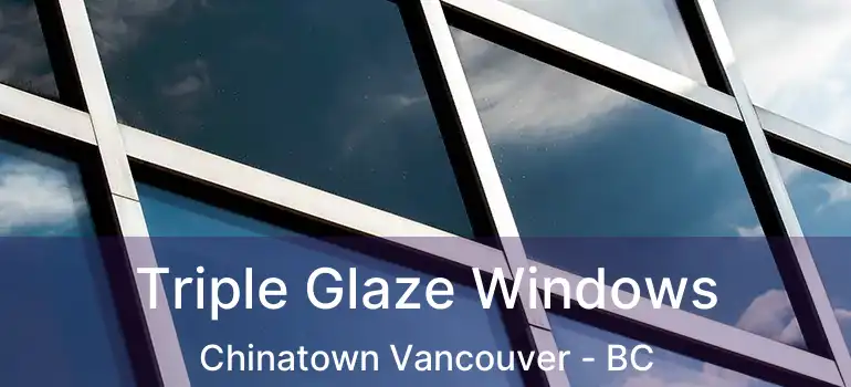  Triple Glaze Windows Chinatown Vancouver - BC