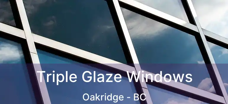  Triple Glaze Windows Oakridge - BC