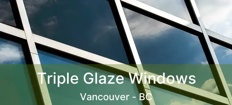  Triple Glaze Windows Vancouver - BC