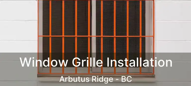  Window Grille Installation Arbutus Ridge - BC