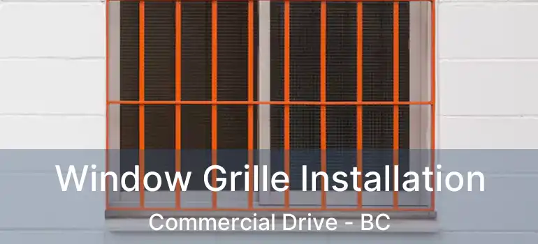  Window Grille Installation Commercial Drive - BC