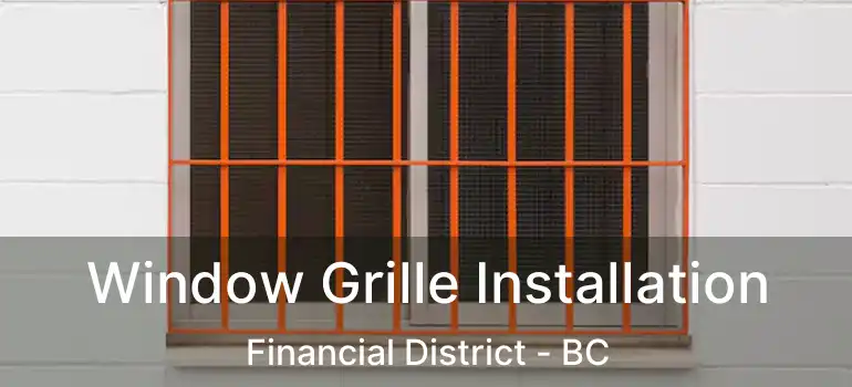  Window Grille Installation Financial District - BC