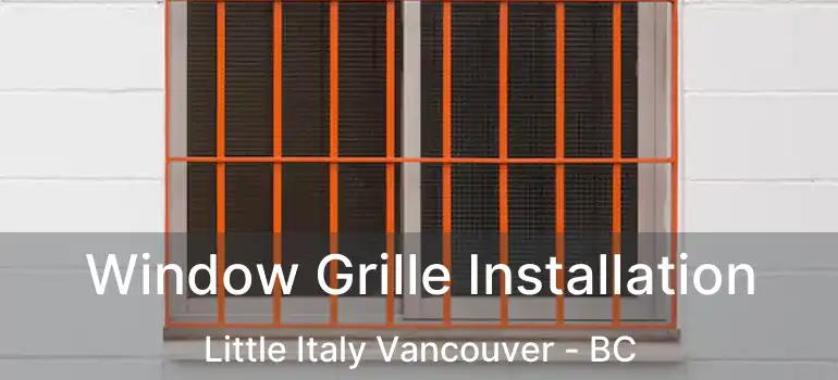  Window Grille Installation Little Italy Vancouver - BC