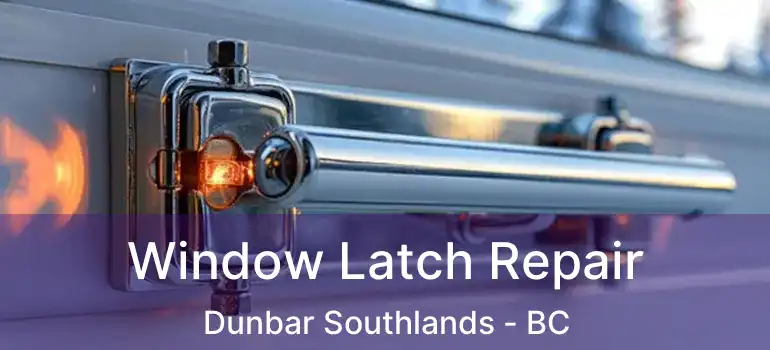  Window Latch Repair Dunbar Southlands - BC