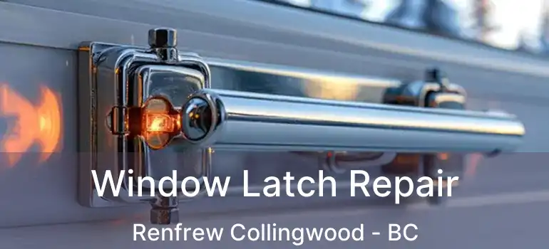  Window Latch Repair Renfrew Collingwood - BC