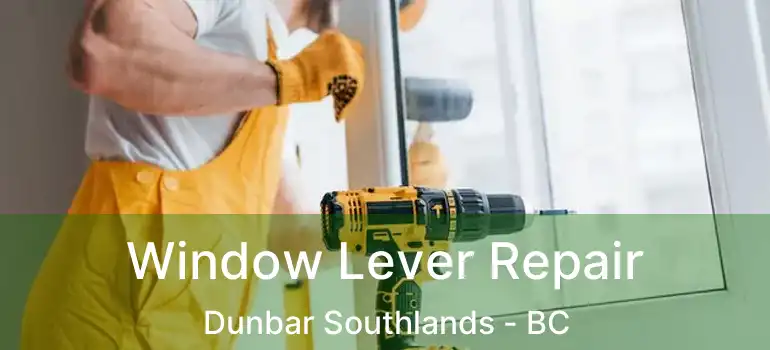  Window Lever Repair Dunbar Southlands - BC