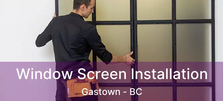  Window Screen Installation Gastown - BC