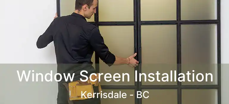  Window Screen Installation Kerrisdale - BC