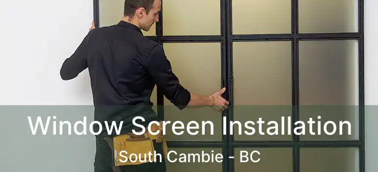  Window Screen Installation South Cambie - BC
