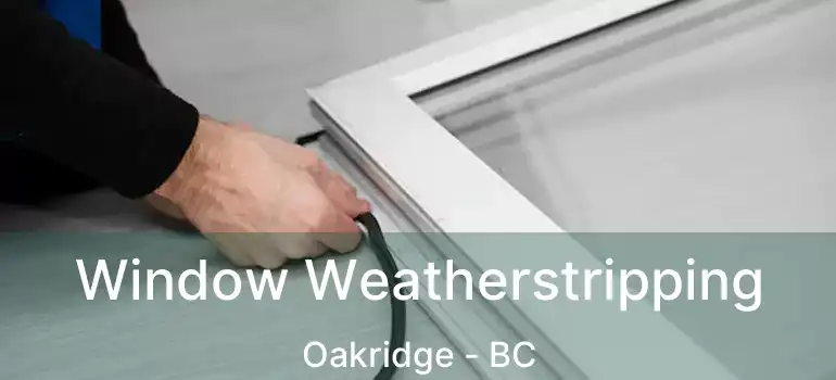  Window Weatherstripping Oakridge - BC
